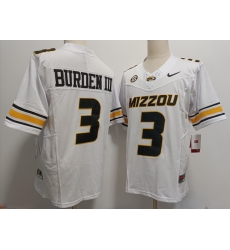 Men Missouri Tigers Luther Burden #3 White F U S E Stitched Jersey