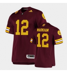 Men Arizona State Sun Devils Kejuan Markham Premier Maroon Football Jersey