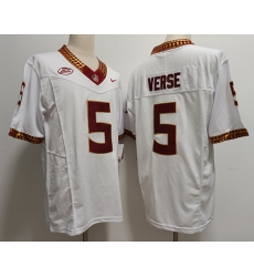 Men Women Youth Florida State Seminoles #5 Jared Verse White 2023 F U S E Stitched Limited NCAA Jersey