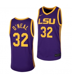 LSU Tiger Shareef O'Neal Purple College Basketball Lsu Tigers Jersey