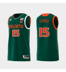 Men Miami Hurricanes Ebuka Izundu Green Replica College Basketball Jersey