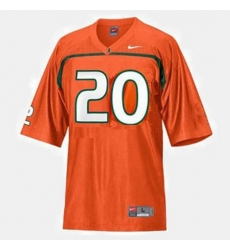 Men Miami Hurricanes Ed Reed College Football Orange Jersey