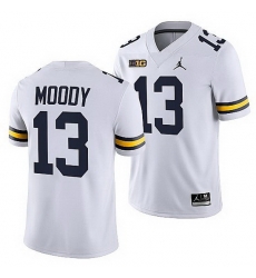 Michigan Wolverines Jake Moody White College Football Men Jersey