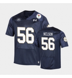 Men Notre Dame Fighting Irish Quenton Nelson 2021 Rose Bowl Navy College Football Jersey