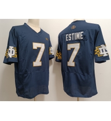 Notre Dame Fighting Irish Audric Estime #7 Navy Blue 2023 Stitched Jersey