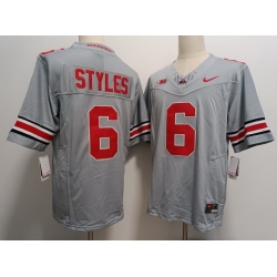 Men Ohio State Buckeyes Sonny Styles #6 Gray F U S E Stitched NCAA Football Jersey