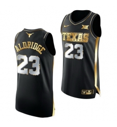 Texas Longhorns Lamarcus Aldridge 2021 March Madness Golden Authentic Black Jersey