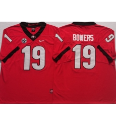 Men #19 Brock Bowers Georgia Bulldogs College Football Jerseys Sale-Red