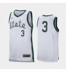 Michigan State Spartans Gabe Brown White Retro Performance Men'S Jersey