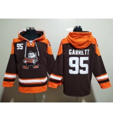 Cleveland Browns Sitched Pullover Hoodie #95 MYLES GARRETT