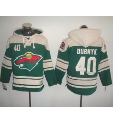 Men Minnesota Wild 40 Devan Dubnyk Green 2016 Stadium Series NHL Hoodie