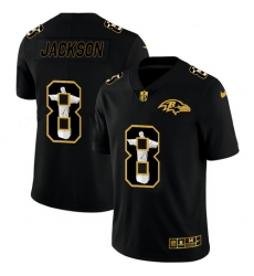 Ravens 8 Lamar Jackson Black Jesus Faith Edition Limited Jersey