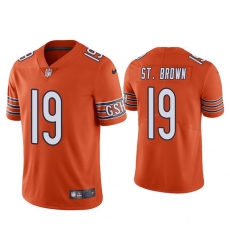 Men Chicago Bears 19 Equanimeous St  Brown Orange Vapor Untouchable Limited Stitched Jersey