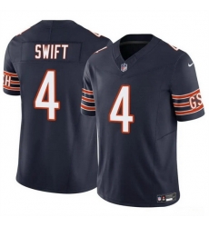 Men Chicago Bears 4 D u2019Andre Swift Navy 2023 F U S E  Vapor Stitched Football Jersey