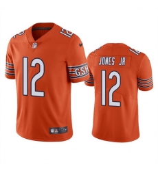 Men's Chicago Bears #12 Velus Jones Jr. Orange Vapor untouchable Limited Stitched Jersey