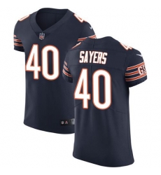 Nike Bears #40 Gale Sayers Navy Blue Team Color Mens Stitched NFL Vapor Untouchable Elite Jersey