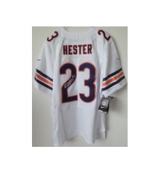 Nike Chicago Bears 23 Devin Hester White Elite Signed NFL Jersey