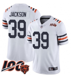 Youth Chicago Bears 39 Eddie Jackson White 100th Season Limited Football Jersey