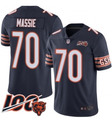 Youth Chicago Bears 70 Bobby Massie Navy Blue Team Color 100th Season Limited Football Jersey