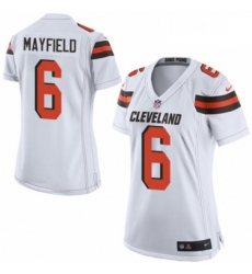 Womens Nike Cleveland Browns 6 Baker Mayfield Game White NFL Jersey