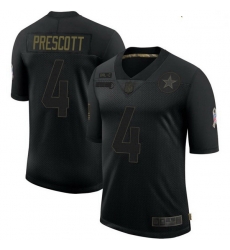 Youth Dallas Cowboys Dak Prescott Black Limited 2020 Salute To Service Jersey