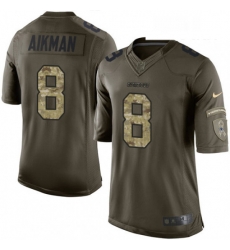 Youth Nike Dallas Cowboys 8 Troy Aikman Elite Green Salute to Service NFL Jersey