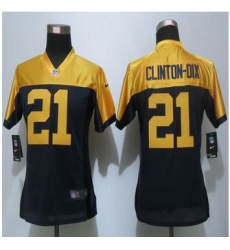 Women new Green Bay Packers #21 Ha Ha Clinton-Dix Navy Blue Alternate Elite Jersey