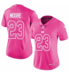 Women's Nike Indianapolis Colts #23 Kenny Moore Limited Pink Rush Fashion NFL Jersey