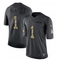 Youth Nike Indianapolis Colts 1 Pat McAfee Limited Black 2016 Salute to Service NFL Jersey