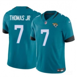 Men Jacksonville Jaguars 7 Brian Thomas Jr Teal 2024 Draft F U S E Vapor Untouchable Limited Stitched Jersey