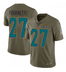 Men Nike Jacksonville Jaguars 27 Leonard Fournette Limited Olive 2017 Salute to Service NFL Jersey