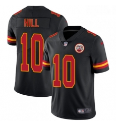 Men Nike Kansas City Chiefs 10 Tyreek Hill Limited Black Rush Vapor Untouchable NFL Jersey