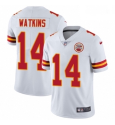 Men Nike Kansas City Chiefs 14 Sammy Watkins White Vapor Untouchable Limited Player NFL Jersey