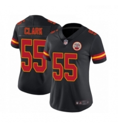 Womens Kansas City Chiefs 55 Frank Clark Limited Black Rush Vapor Untouchable Football Jersey