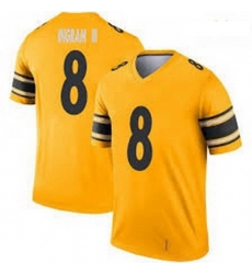 Men Pittsburgh Steelers 8 Ingram III Gold Rush Jersey  281 29