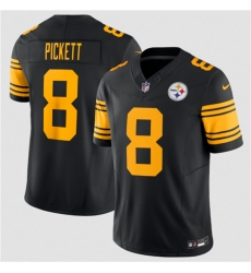 Men Pittsburgh Steelers 8 Kenny Pickett Black 2023 F U S E  Color Rush Limited Jersey