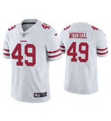 Men San Francisco 49ers 49 Elijah Mitchell White Vapor Limited Jersey