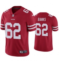 Men San Francisco 49ers 62 Aaron Banks Red Jersey Vapor Limited Jersey