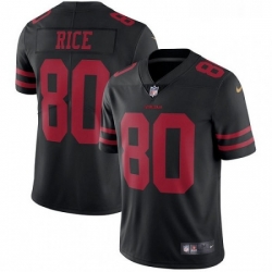 Mens Nike San Francisco 49ers 80 Jerry Rice Black Vapor Untouchable Limited Player NFL Jersey