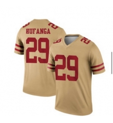 Men's San Francisco 49ers #29 Talanoa Hufanga Gold Inverted Legend Jersey