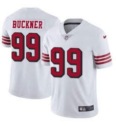 Nike 49ers 99 DeForest Buckner White Color Rush Vapor Untouchable Limited Jersey