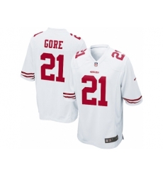 Nike San Francisco 49ers 21 Frank Gore White Game NFL Jersey