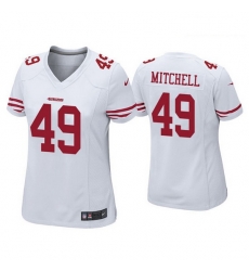 Women San Francisco 49ers 49 Elijah Mitchell White Jersey