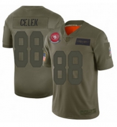 Womens San Francisco 49ers 88 Garrett Celek Limited Camo 2019 Salute to Service Football Jersey