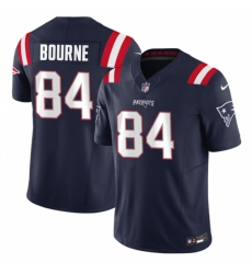 Men New England Patriots 84 Kendrick Bourne Navy 2023 F U S E  Vapor Limited Stitched Football Jersey