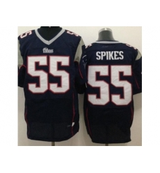 Nike New England Patriots 55 Brandon Spikes Blue Elite NFL Jersey