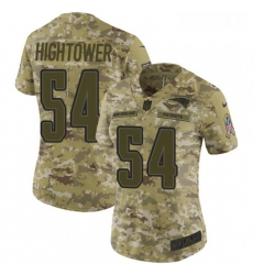 Womens Nike New England Patriots 54 Donta Hightower Limited Camo 2018 Salute to Service NFL Jersey