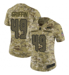 Nike Seahawks #49 Shaquem Griffin Camo Women Stitched NFL Limited 2018 Salute to Service Jersey