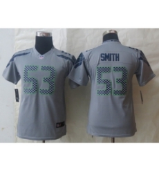 Youth Nike Seattle Seahawks #53 Smith Grey Jerseys