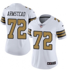 Nike Saints 72 Terron Armstead White Womens Stitched NFL Limited Rush Jersey